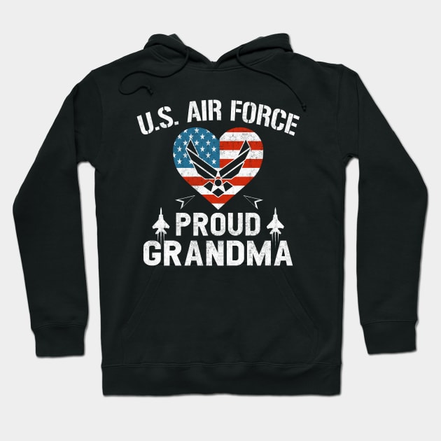 Proud Air Force Grandma USAF Hoodie by Otis Patrick